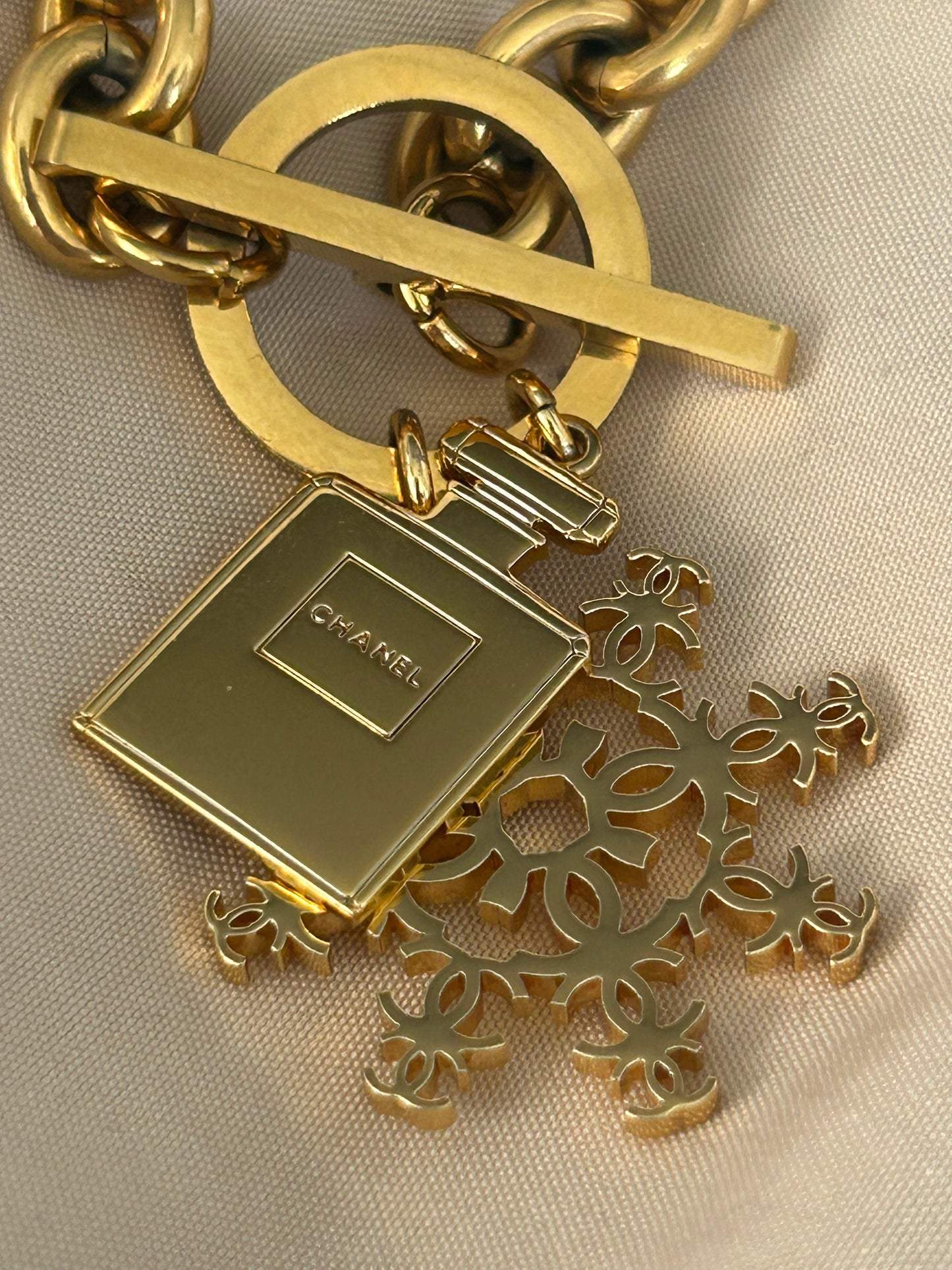 Chanel Christmas charm toggle bracelet