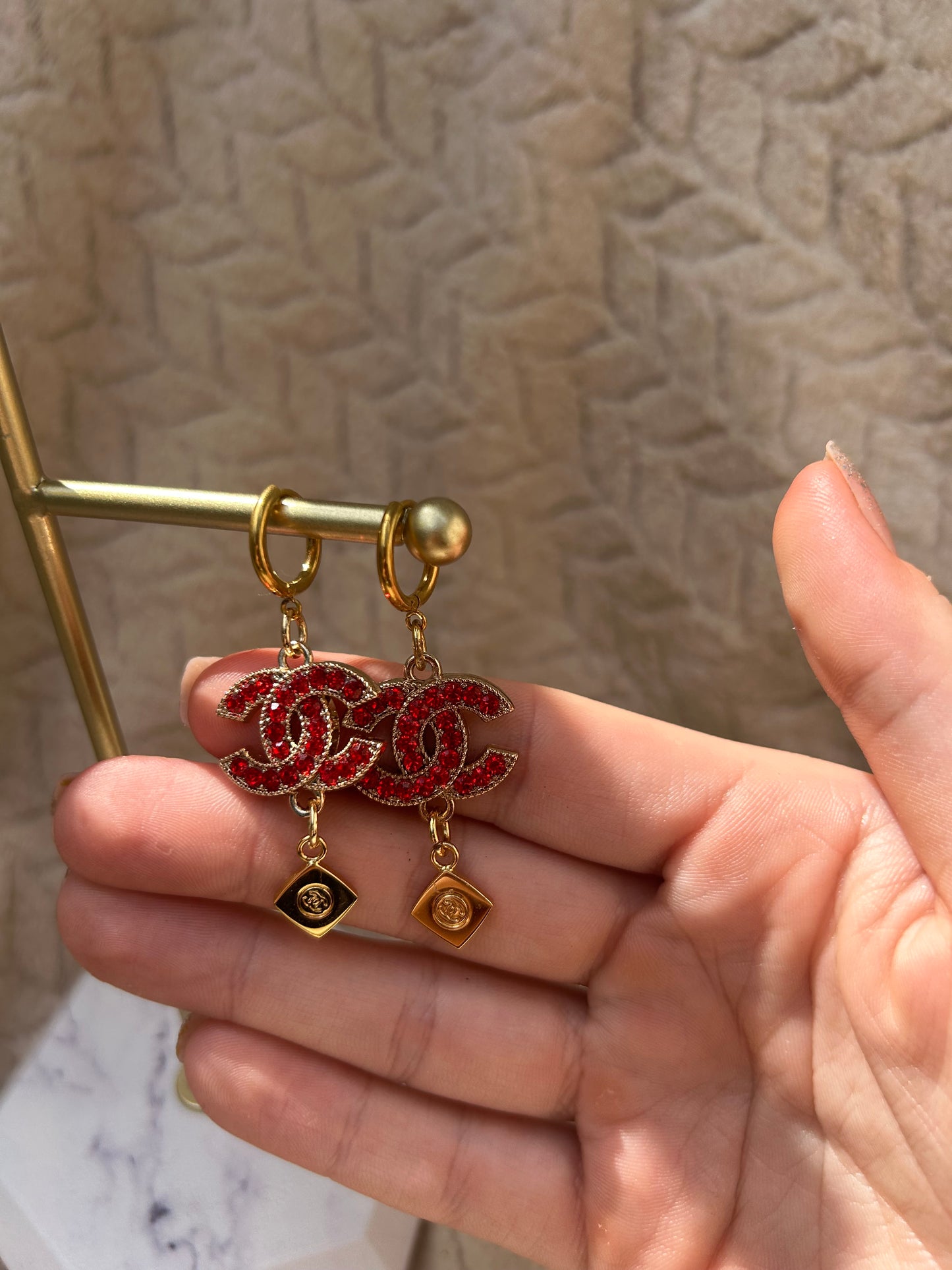 Chanel red drops