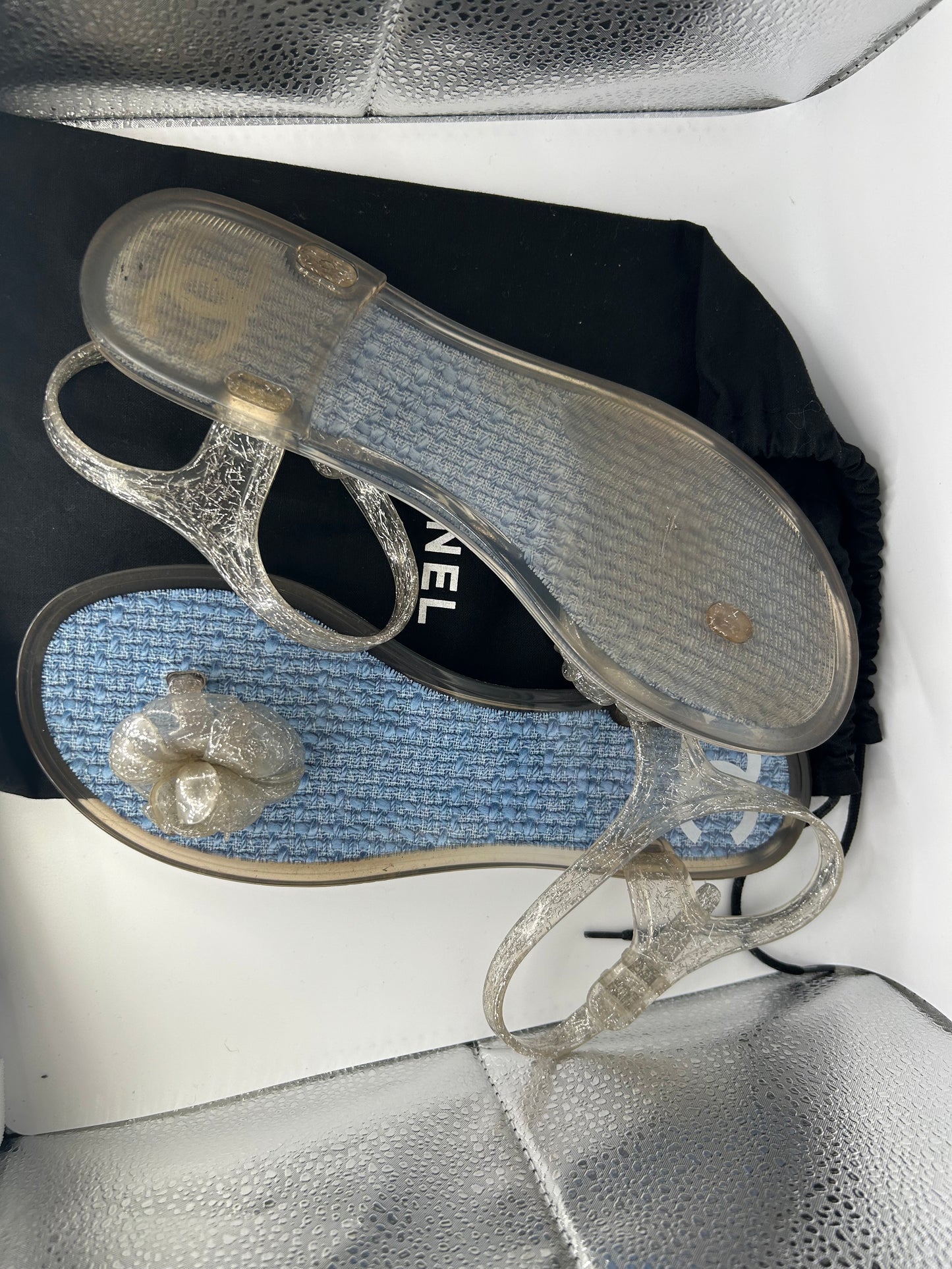 CC camellia jelly sandals