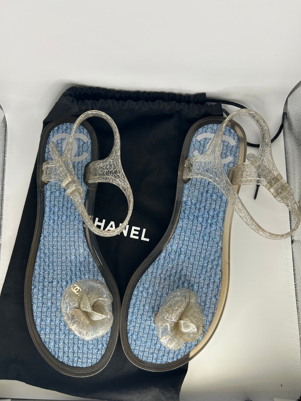 CC camellia jelly sandals