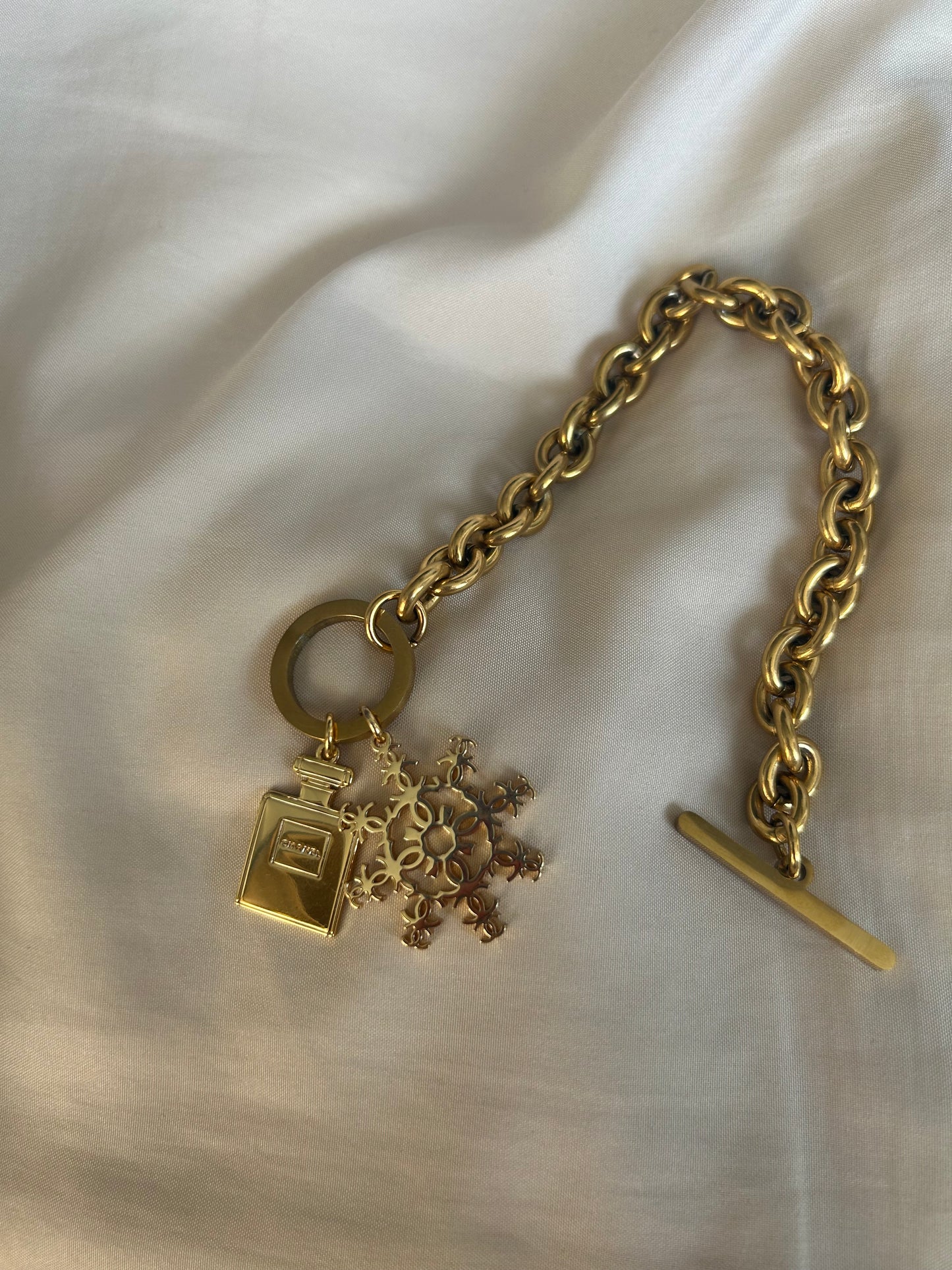 Chanel Christmas charm toggle bracelet