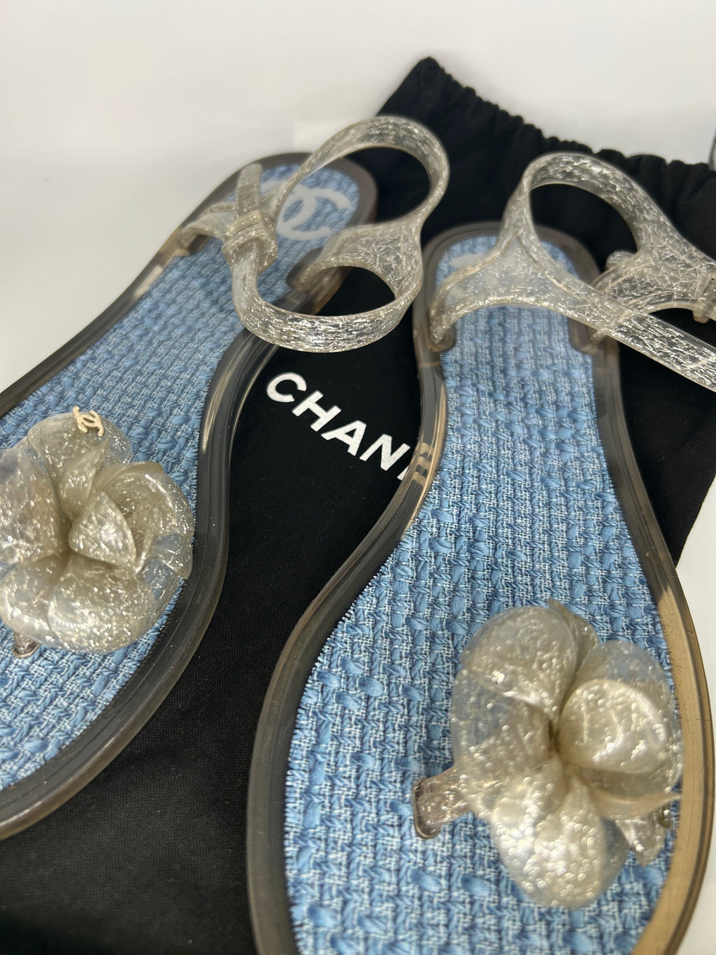 CC camellia jelly sandals