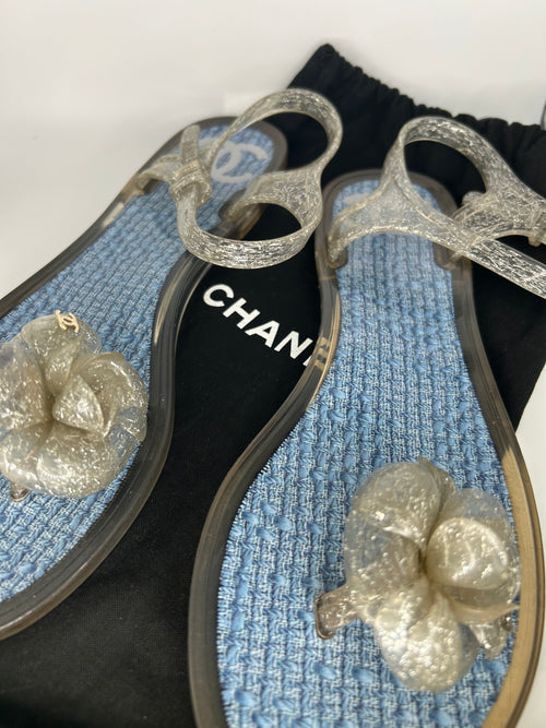 CC camellia jelly sandals