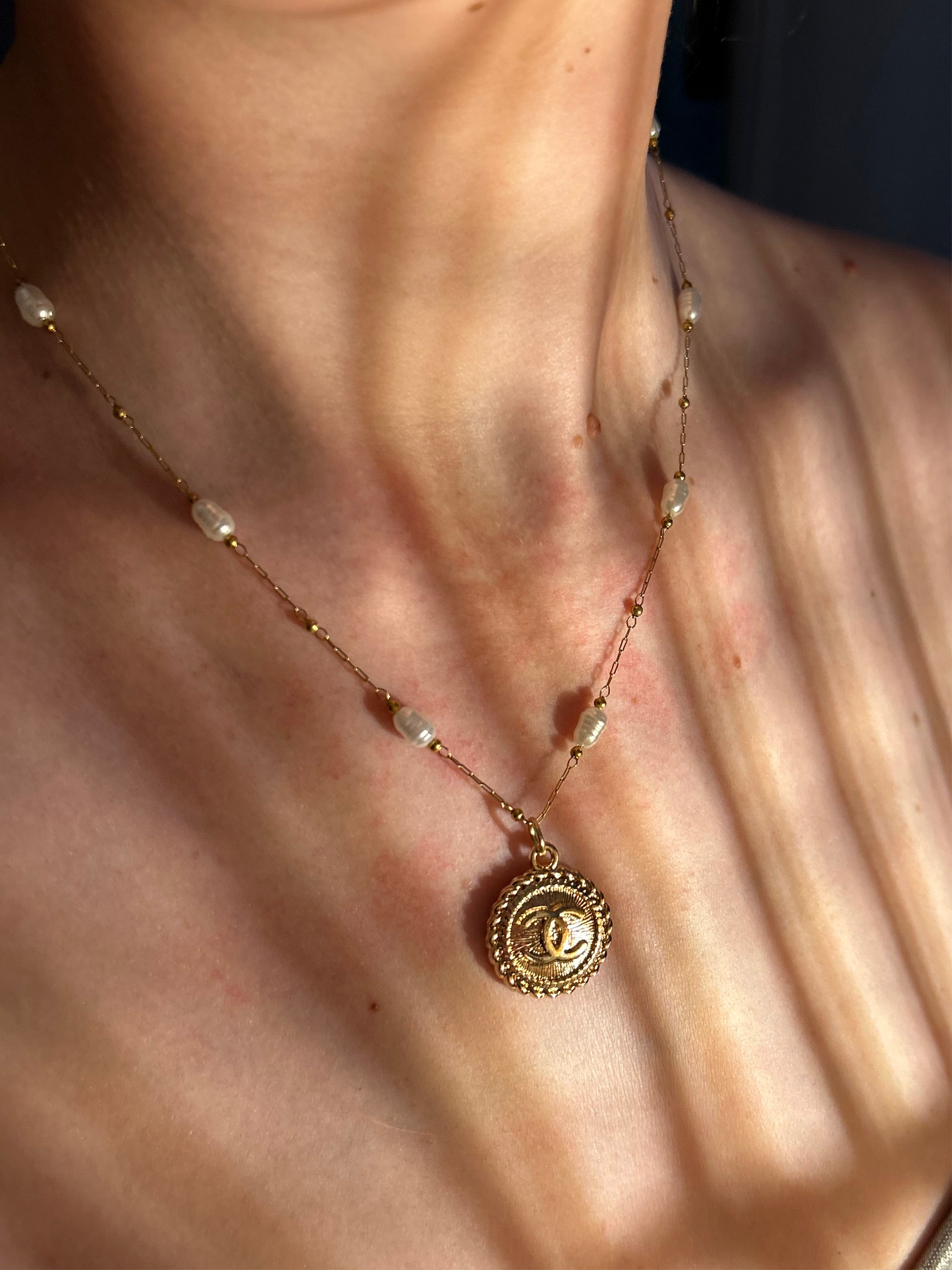Chanel pearl and goldie