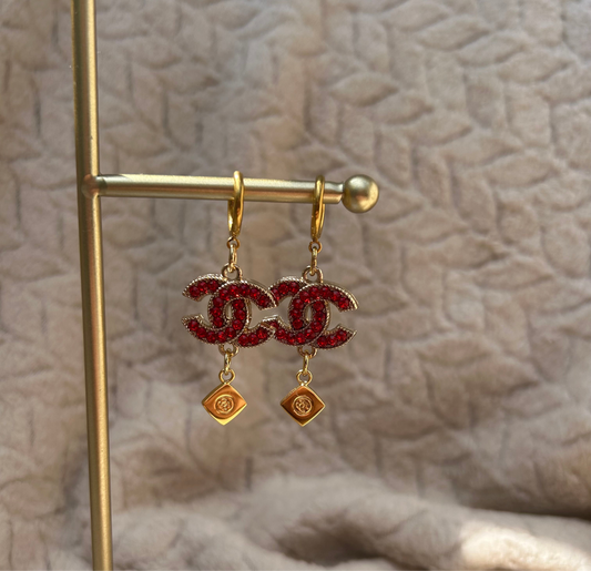 Chanel Ruby drop earrings