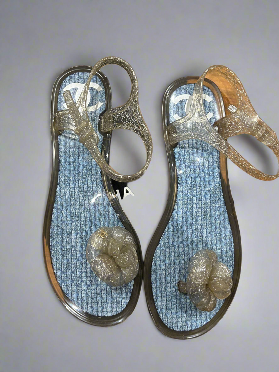 CC camellia jelly sandals