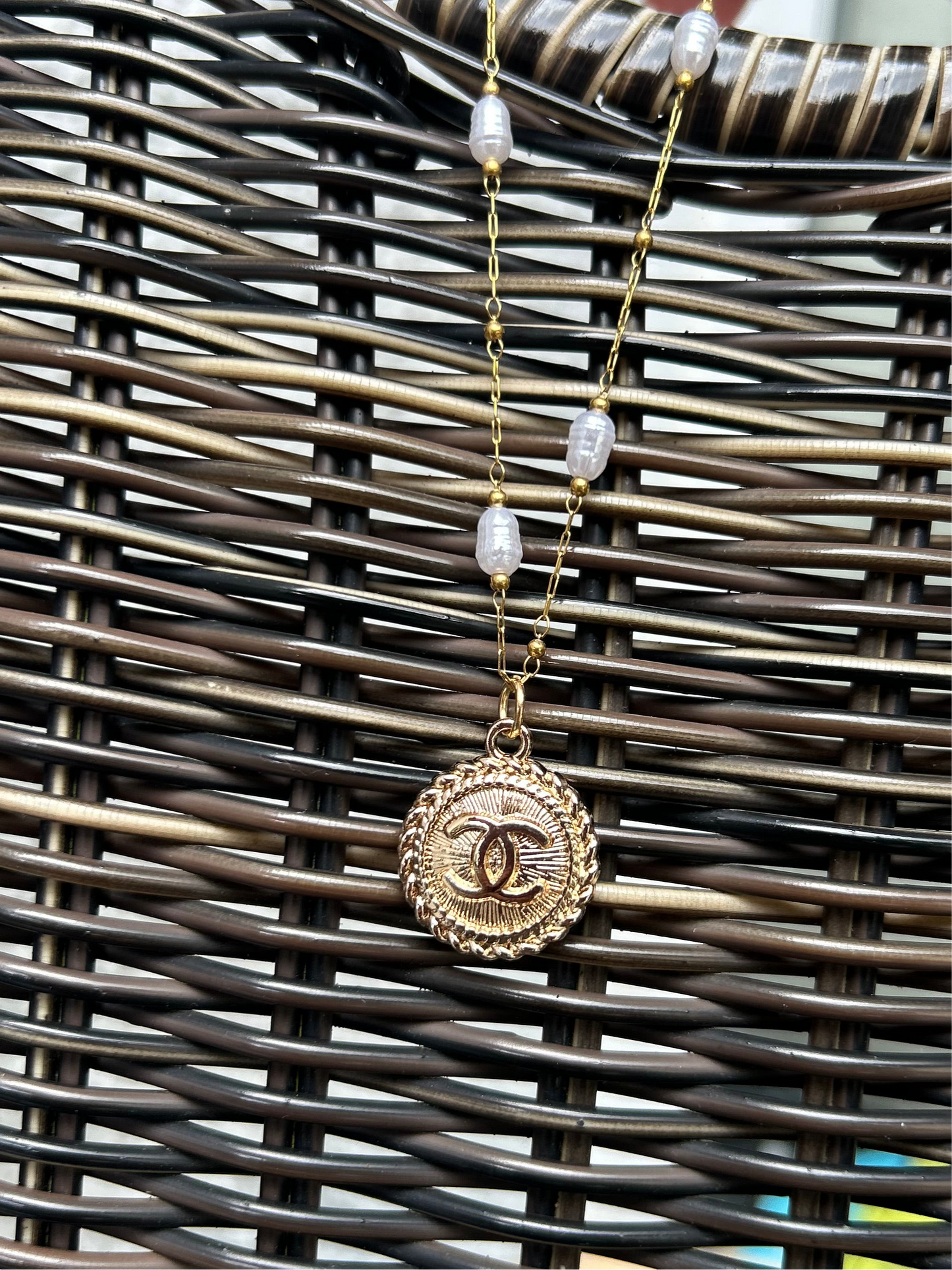 Chanel pearl and goldie