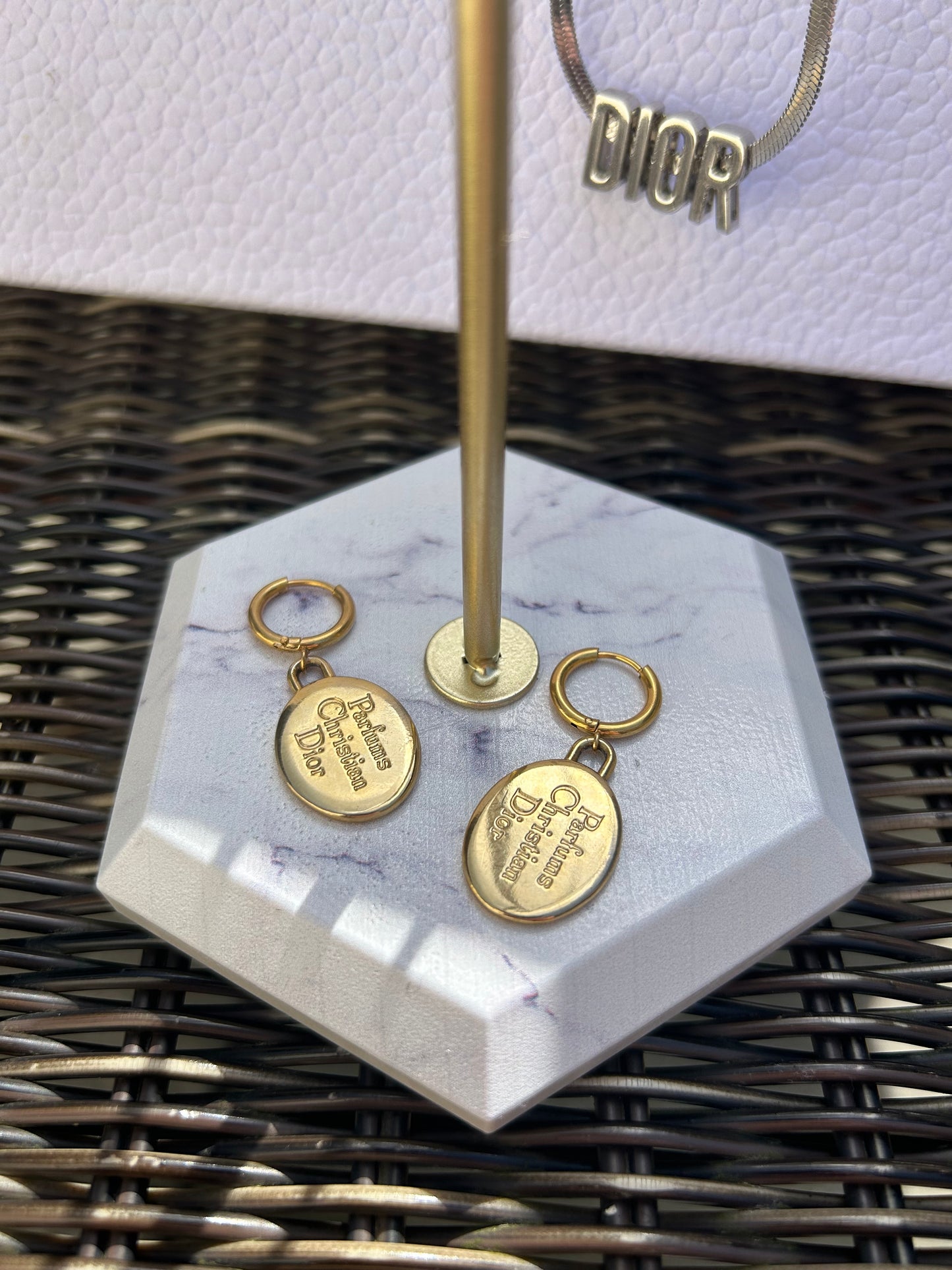 Christian Dior vintage huggie earrings